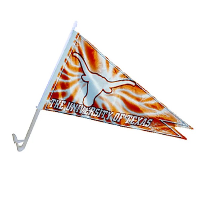 Advertising Outdoor Window Polyester Fabric Banner Custom Car Flag Pennant with Plastic Pole